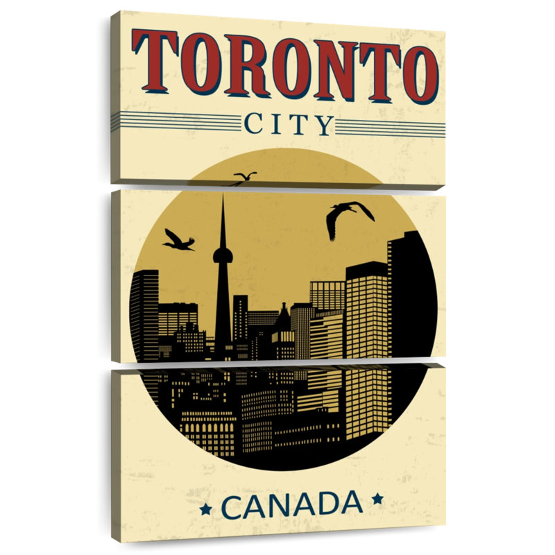 Affiche rétro Toronto, H 65 po x l 42 po