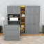 Lit escamotable simple avec tablettes de rangement, éclairage DEL et garde-robe-130116093