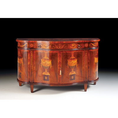 Buffet en bois acajou 1 tiroir large 67"