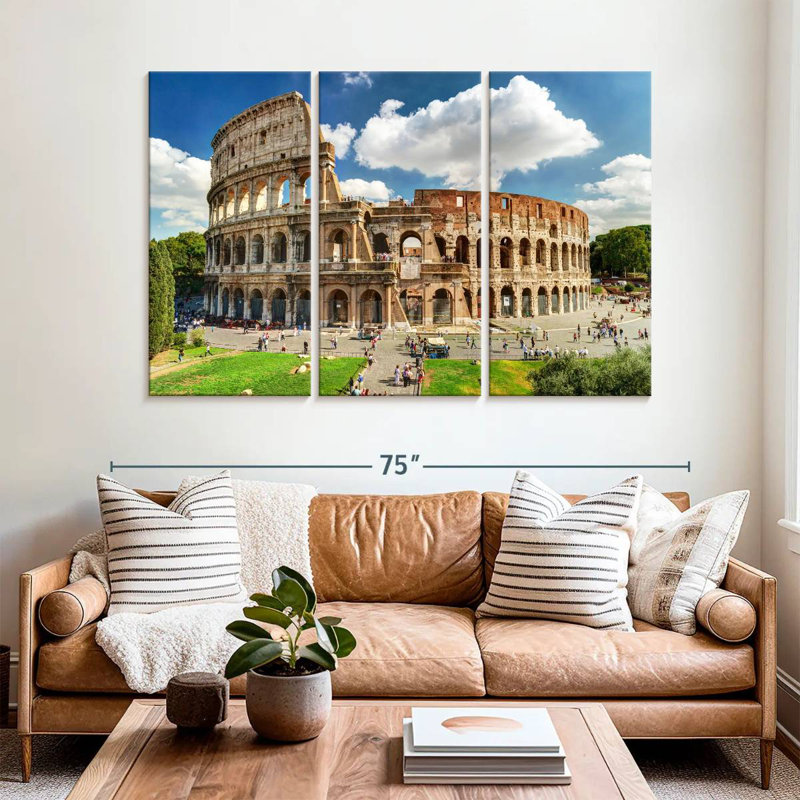 Colisée Sebbie à Rome, H 42 po x l 65 po