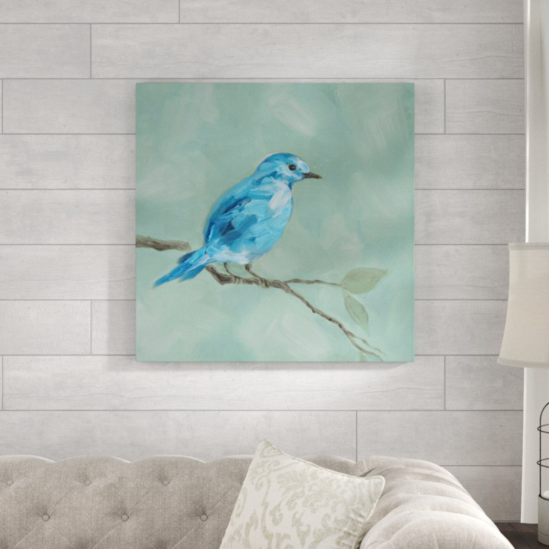 «Baby Bird IV» par Beverly Fuller - Peinture, Plexi, H 30 po x l 30 po