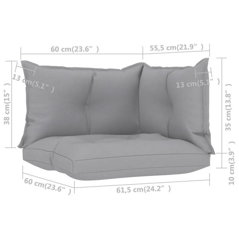 Outdoor Seat / Back Cushion, Gray