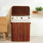 Panier à linge en bambou naturel avec couvercle et poignées, doublure amovible, idéal pour la salle de bain, la chambre à coucher et la salle de lavage-700364862-700364857