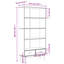 Alana 180cm H x 87.5cm W Standard Bookcase-1946751218