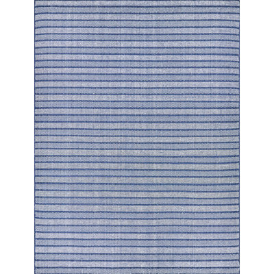 Nova Striped Area Rug in Blue