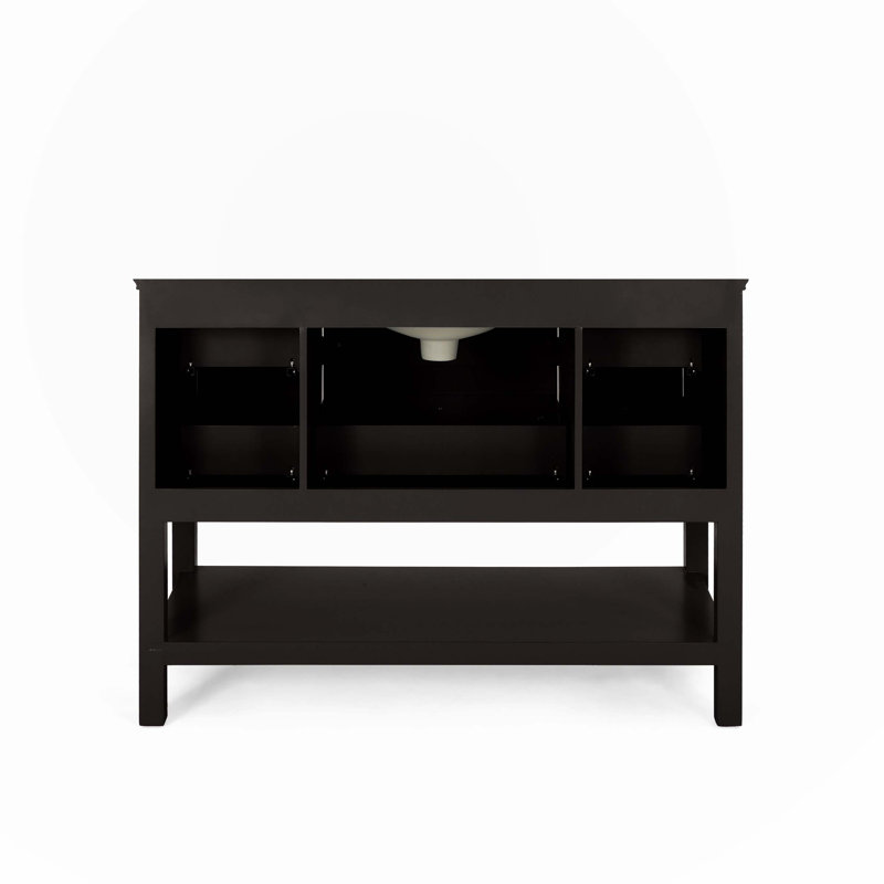 Ensemble de meuble-lavabo simple 48,25 po avec plateau Tawasha, Brun