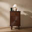 Canapé moderne à 2 tiroirs, table d'appoint étroite, table de chevet mince pour le salon, chambre à coucher