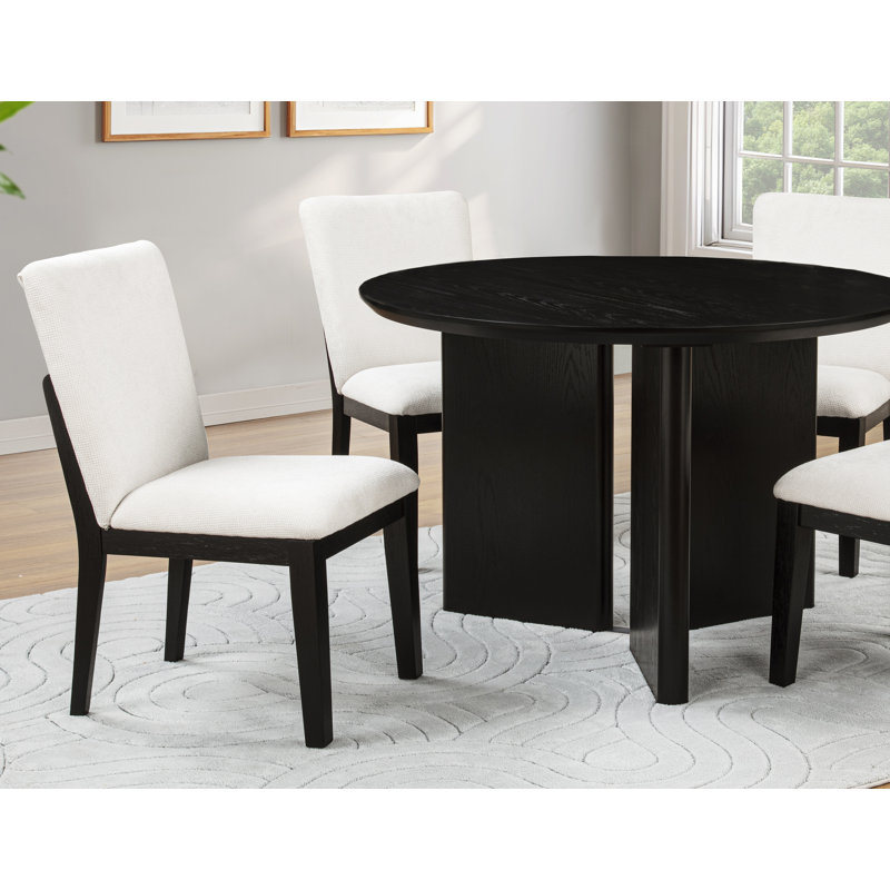 Chaise d'appoint rembourrée Lexington, Noir mat