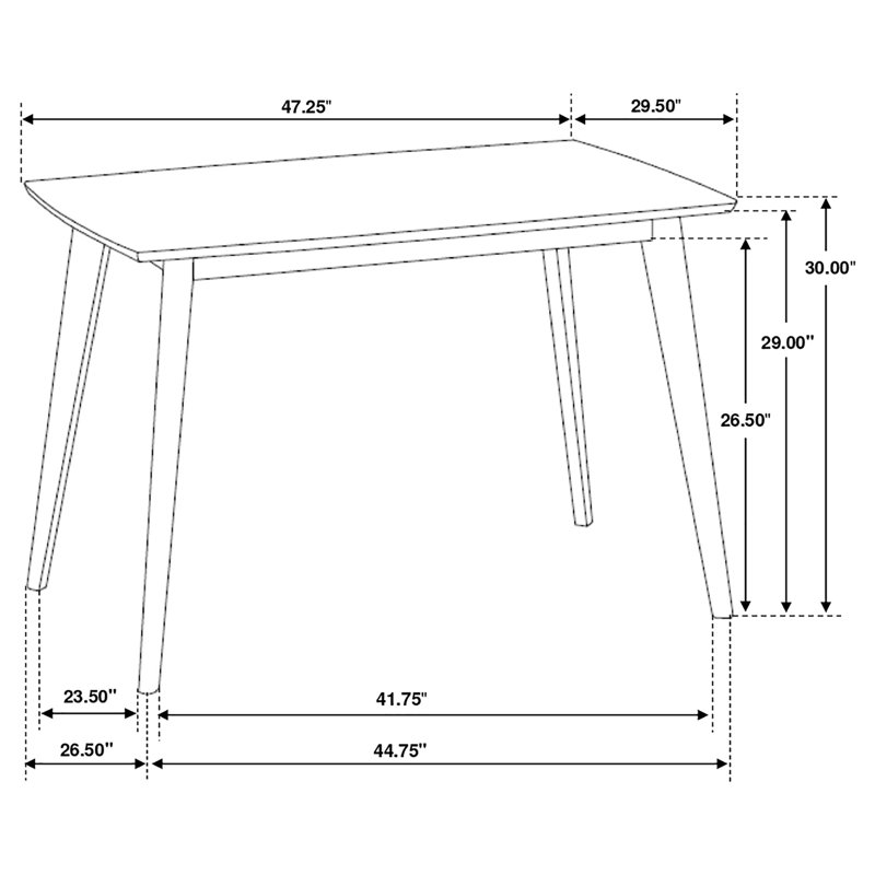 Off-White And Chestnut 5-Piece Dining Set