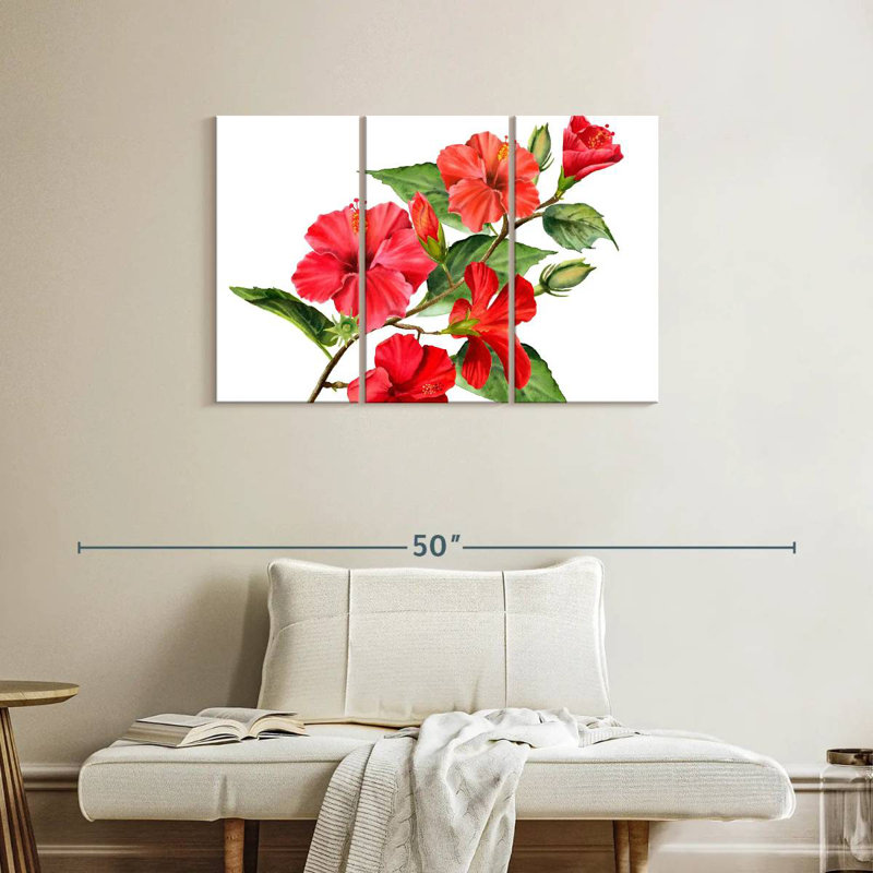 Harnek Hibiscus Flower Branch, 24" H x 38" W