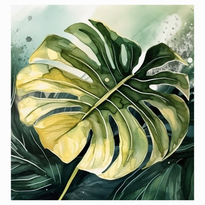 Papier peint de qualité supérieure - feuille de Monstara tropical