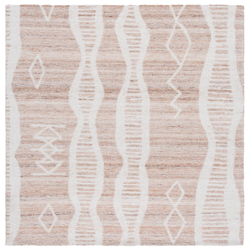 Flamur Hand Tufted Performance Abstract Rug, Square 6'
