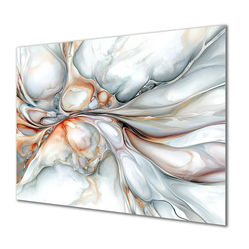 Quantum Flux Of Liquid Art - Abstract Metal Wall Art Decor, Liquid Ink Abstract Metal Print, 30" H x 40" W x 0.84" D