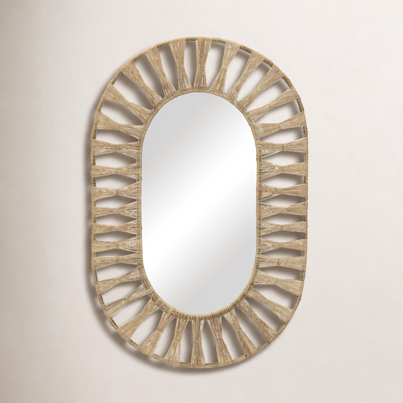 Ojai Oval Jute Beveled Wall Mirror
