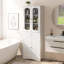 Grande armoire de salle de bain 63 "avec portes en verre trempé-1553319170