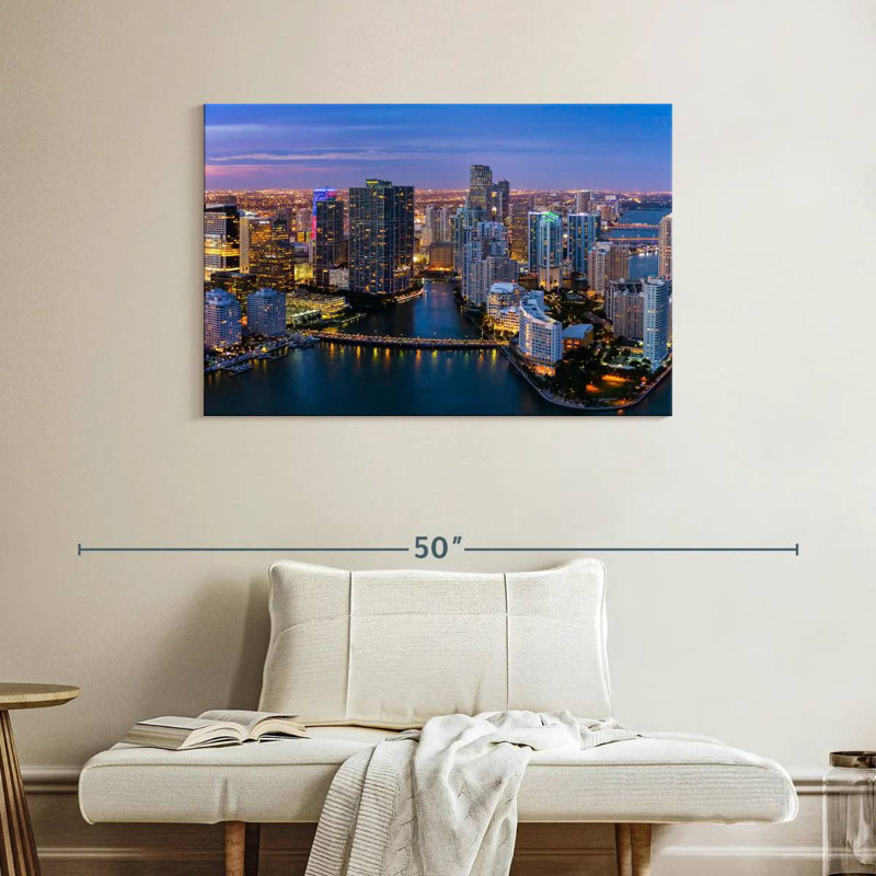 Miami twilight mood Sireci, H 26 po x l 39 po