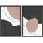«Pastel Geometric Spiral Wave Mosaic Abstract Shapes Cozy Neutral», 2 pièces sur toile-99015694-99015698