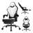 Fabric Gaming Chair with Footrest&Lumbar Support, Ergonomic High-Back-105552482