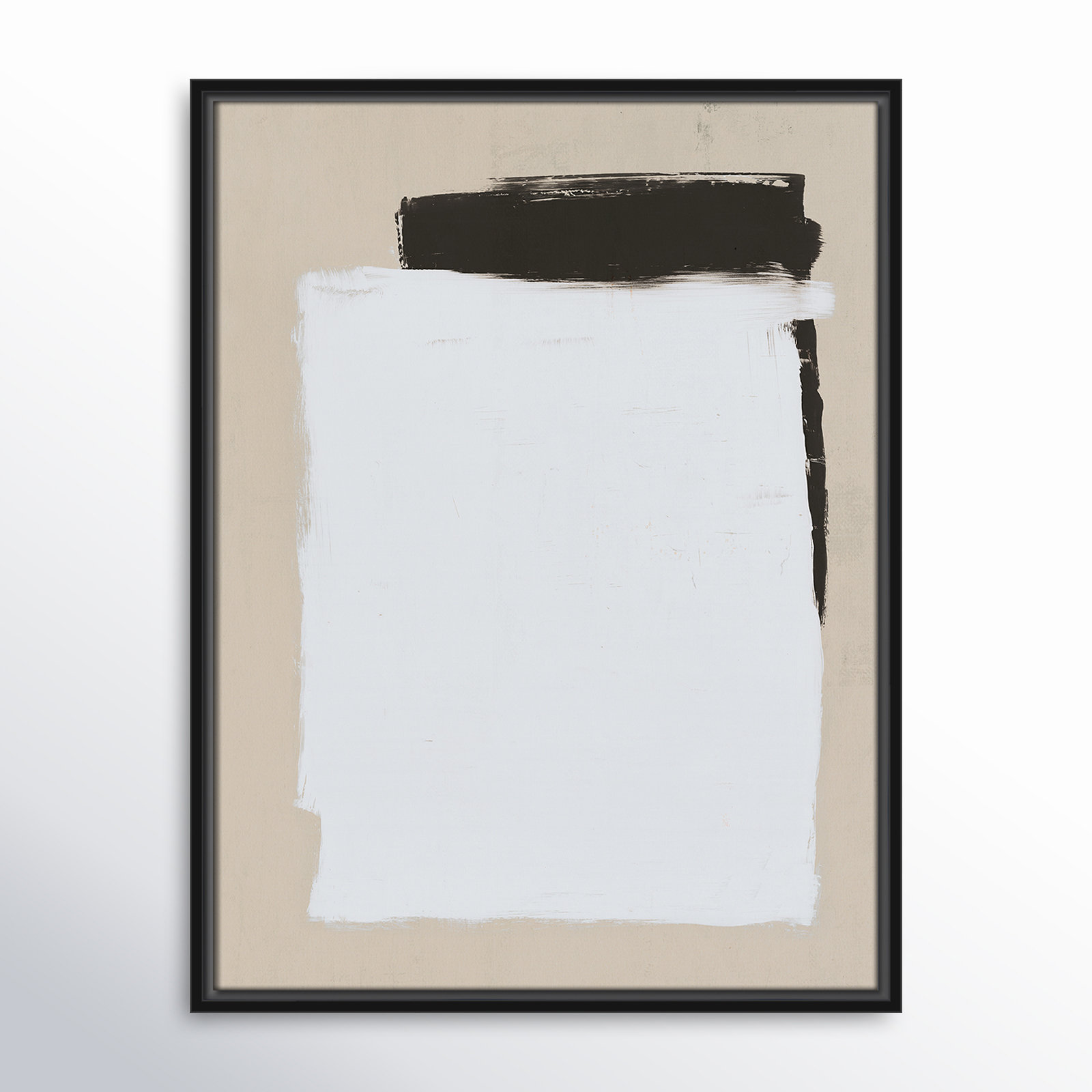 Two Mirrors, Framed Canvas, 37.5" H x 25.5" W, Black