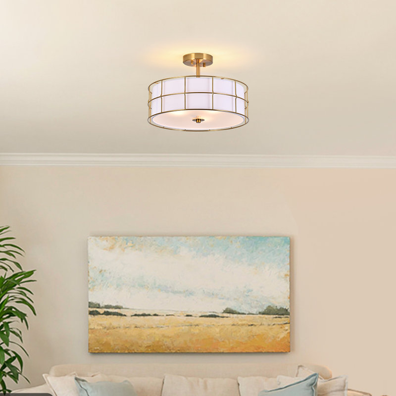 16" semi-flush mount ceiling light fixture