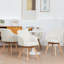 Swivel Linen Modern Upholstered Back Dining & Side Chair-332047148-496446514