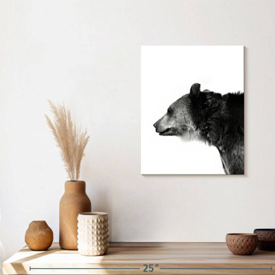 Tête d'ours monochrome