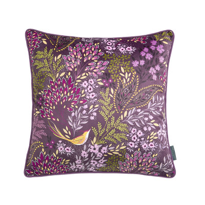 Songbird Plum 50X50Cm Feather Cushion