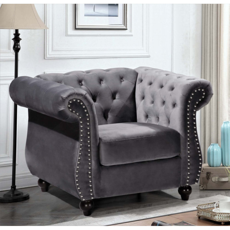 Fauteuil d'appoint Chesterfield, Grey