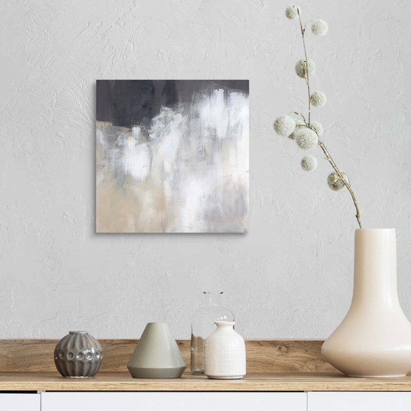 Neutral Abstract II par Jennifer Paxton Parker - reproduction d'art sur toile, H 12 po x l 12 po, Toile tendue, Sans cadre