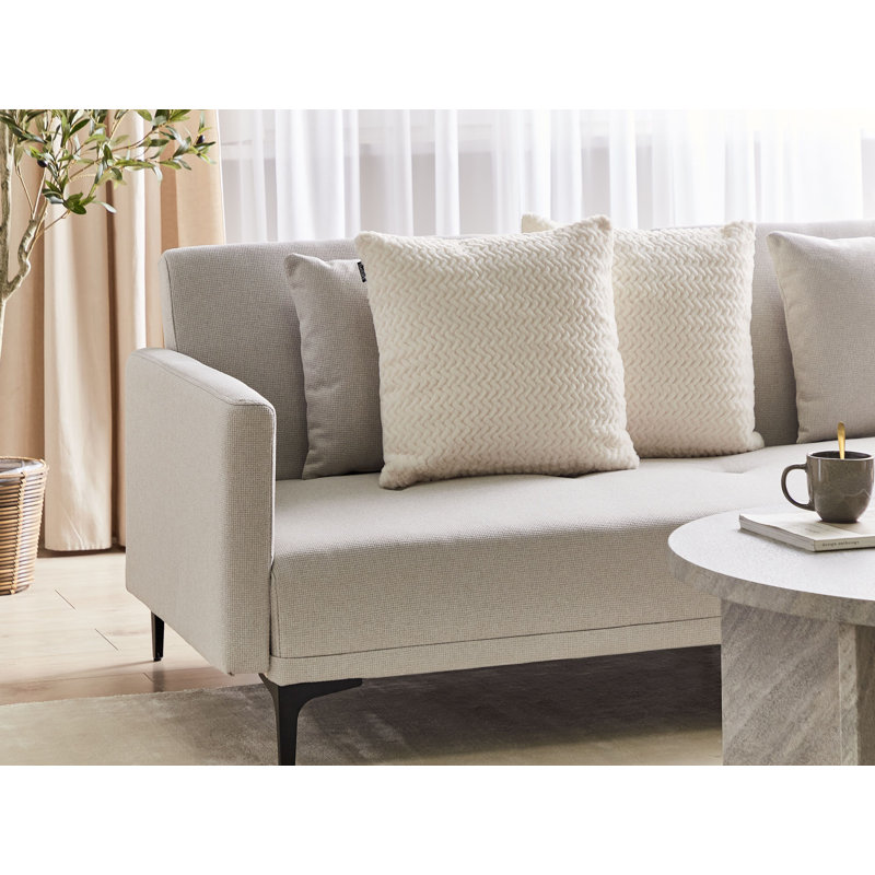 SURMI Chevron Square Cushion, White