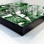 Key storage cabinet, Opens to the left, 30x30x5, Black, Green leaves full of details diversify the space, 