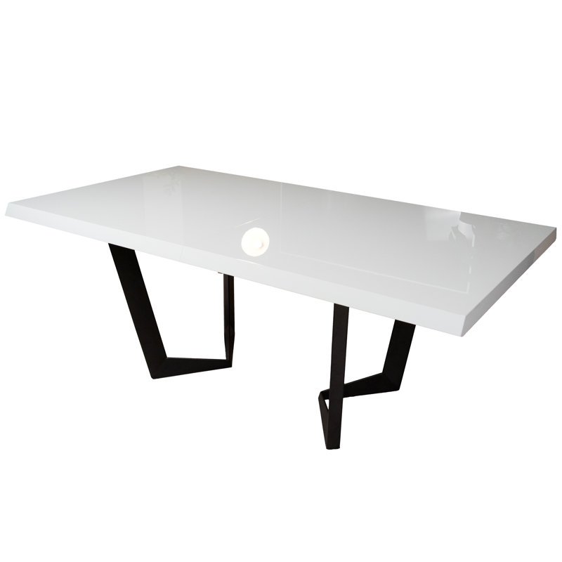 Caiomhe Extendable Metal Base Dining Table