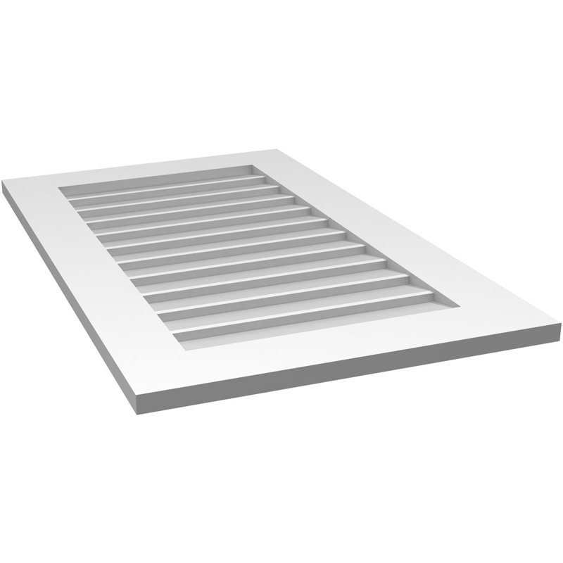 Vent à pignon rectangulaire en uréthane non-fonctionnel, H 36 po x l 22 po x P 1 po