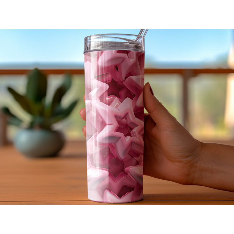 Choose Handmade Tumblers 591ml Vacuum Insulated Stainless Steel (18/8) Travel Tumbler with Straw