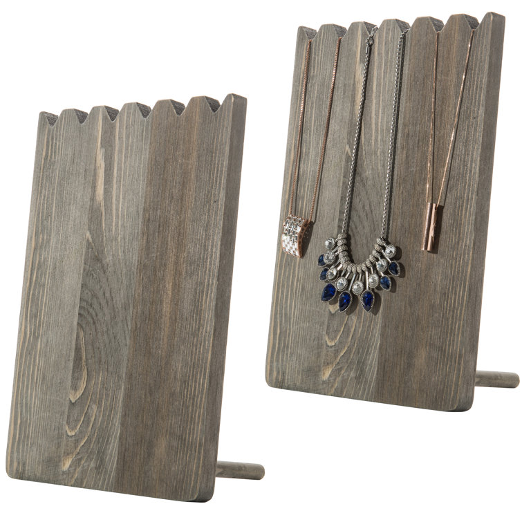 Natural Elongated Necklace Display - Wood Jewelry Displays