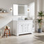 Meuble-lavabo autoportant de luxe "| armoire simple pré-assemblée avec plateau en marbre de qualité supérieure | solution de rangement généreuse (116 caractères)