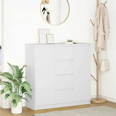 Sideboard With Drawers 100.5X35x98.5 Cm Engineered Wood