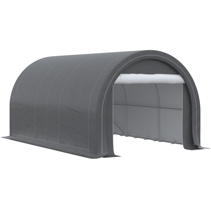 10' x 16' Carport, Heavy Duty Portable Garage Storage tent, Grey