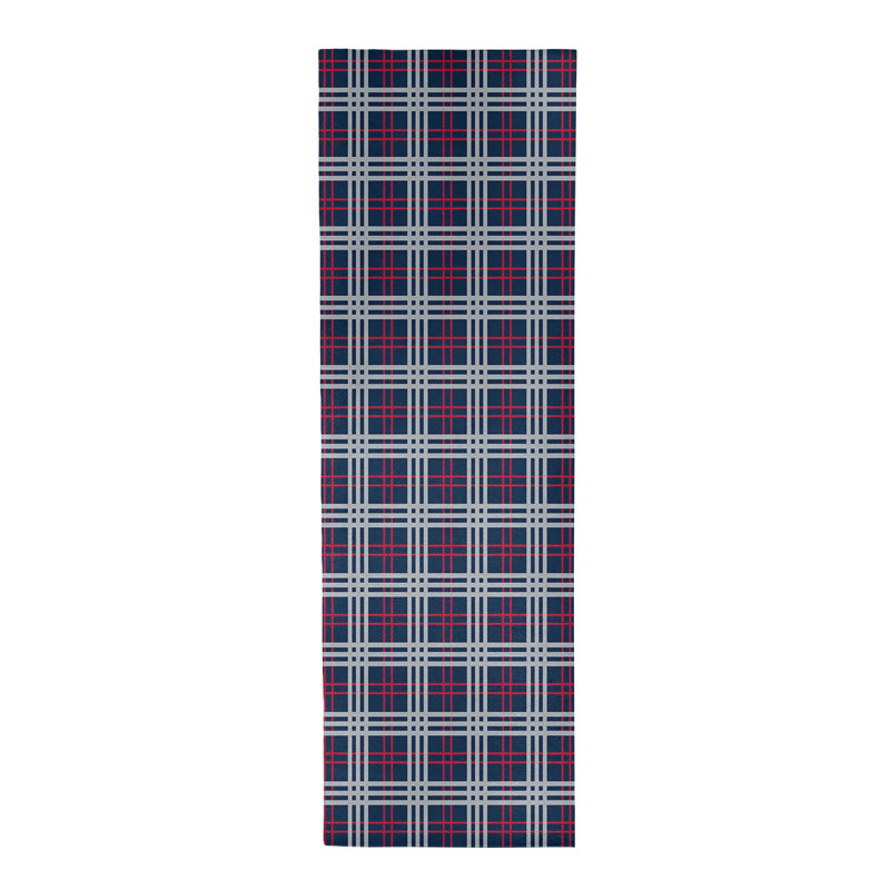 Tapis à carreaux bleu, Tapis de couloir 2 pi 6 po x 8 pi