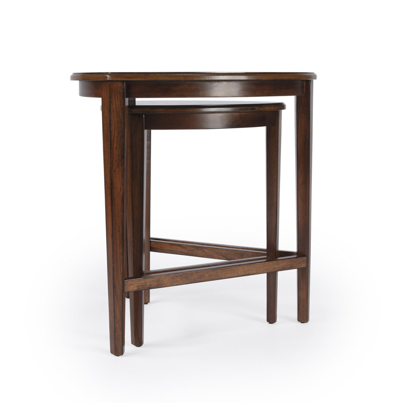 Finnegan Triangle Nesting Tables, Antique Cherry