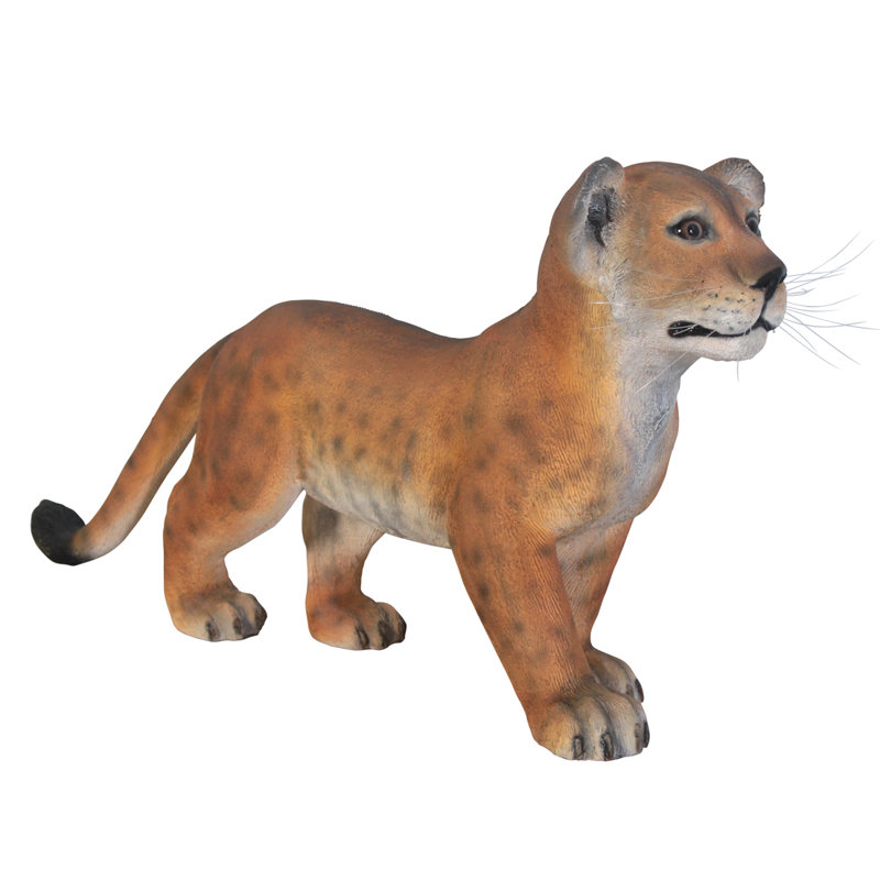 The Grand - Scale Wildlife Animal Standing Lion Cub Figurine