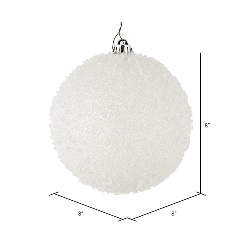 Ornement en forme de boule de glace, Blanc