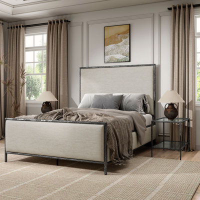 Lalia Modern Hammered Metal 3-Piece Bedroom Set