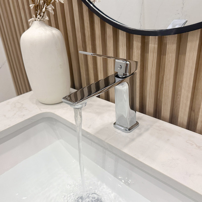 Stylish Solace Vita One-Handle 6" Centerset Bathroom Faucet, Chrome