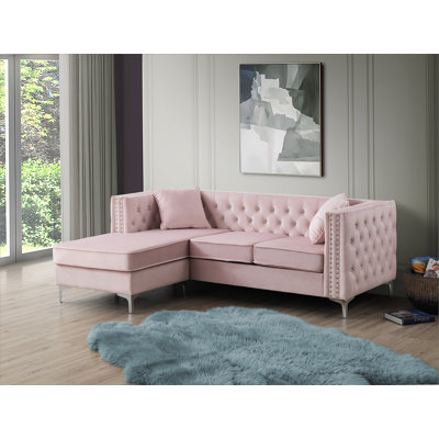 Paige G824B-SC Sofa Chaise , PINK