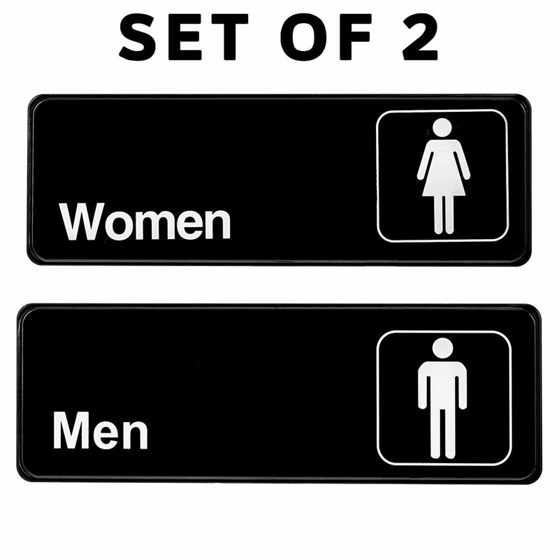 Ensemble de 2 enseignes pour hommes et femmes noir 2 pièces