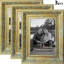 Cadre photo élégant 3 pièces 8 "x 10" doré antique pour mémoire de voyage-382778888-382778893-382778894