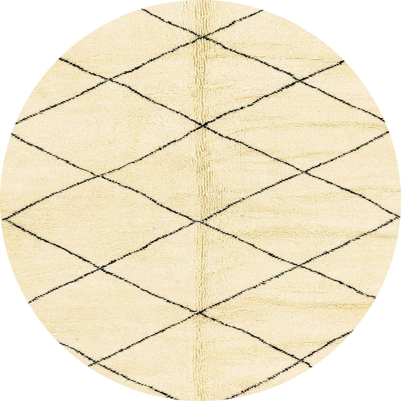 Tapis abstrait moderne 2930, Rond 6 pi