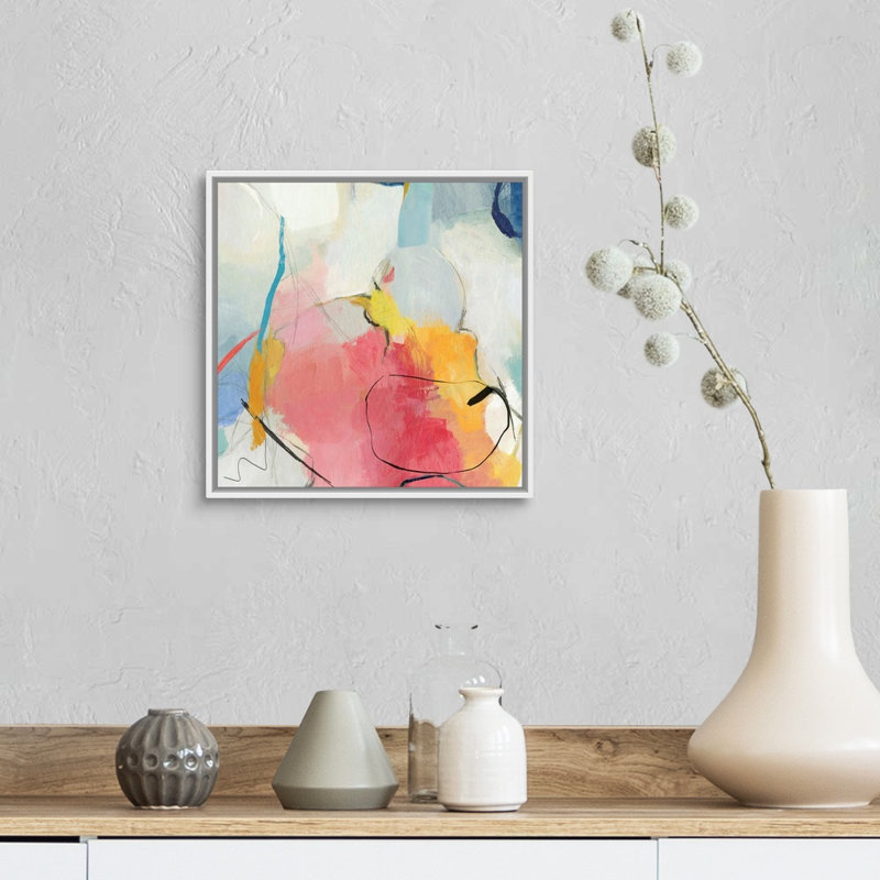 Watermelon II by PI Studio - Print on Canvas, White Framed, 14" H x 14" W x 1.75" D