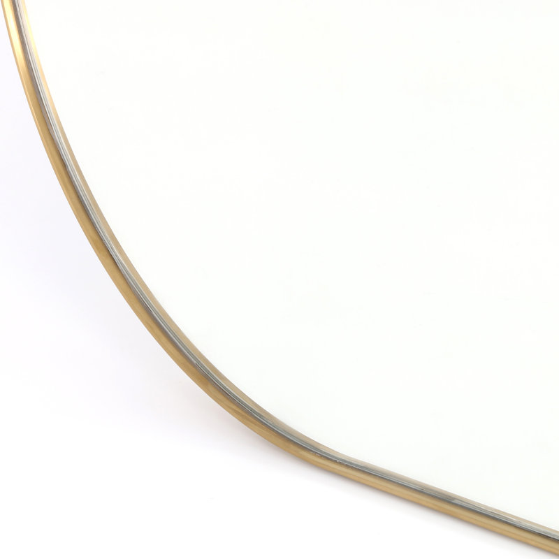 Bellvue Flat Metal Wall Mirror, Polished Brass, 47.25" x 47.25"